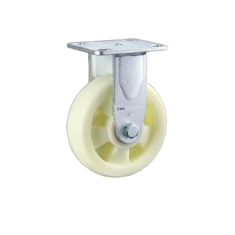 4Pcs Pack 5-inch Fixed Beige Casters Polypropylene PP Caster Wheels Medium and Heavy Duty Directional Wheels - 4Pcs