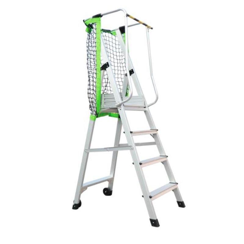 Miter Platform Ladder Movable With Pulleys And Safety Net 1m