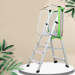 Miter Platform Ladder Movable With Pulleys And Safety Net 1m