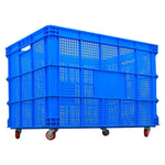 Thickened Turnover Box With Wheels Clothing Basket Storage Logistics Large Plastic Turnover Basket Outer Diameter 810 * Width 570 * Height 500mm