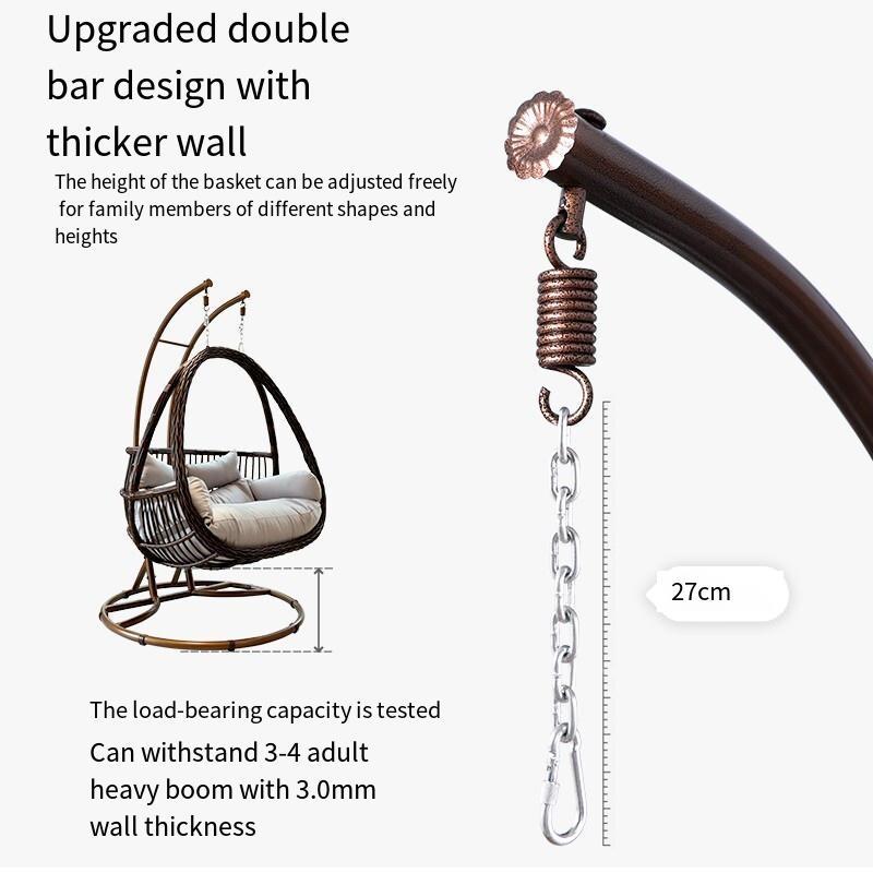Double Hanging Basket Hanging Chair Indoor Balcony Rocking; ECVV USA ...