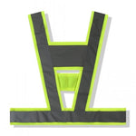 Vest Reflective Vest Safety Vest Traffic Warning Suit Reflective Vest Breathable V-shaped Reflective Fluorescent Yellow Free Size