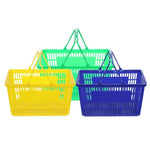 Thickened Supermarket Shopping Basket Portable Plastic Basket Shopping Basket Turnover Basket Sorting Basket Blue Medium