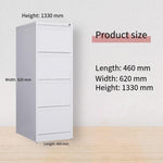 Four Bucket Card Box Thickened FC Hanging And Fishing Cabinet Gooseneck Handle With Lock Locker Owner's Filing Cabinet