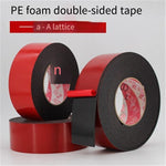 Black Foam PE Tape Black Strong Foam Double-sided Adhesive Sponge 50mm Wide X5 Meter Thick X3mm 2 Pack