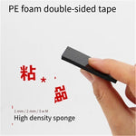 Black Foam PE Double Sided Tape Strong Adhesive Sponge 30mm Wide X10 Meter Thick X1mm 4 Pack