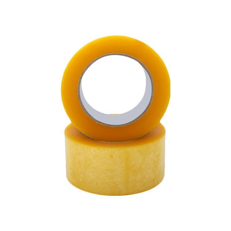 6 Rolls Sealing Tape Transparent Yellow Express Packaging Sealing Tape Roll 45mm * 150m / Roll High Viscosity Full Meter