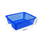 Square Screen Rectangular Plastic Square Screen  Sorting Distribution Basket Plastic Basket Vegetable Basket Kitchen Storage Basket Fruit Drainage Basket Blue 406 * 312 * 118mm