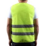 Yellow Cloth Reflective Vest Traffic Riding Vest Driver Reflective Vest (silver Reflective Strip Front Two Back Two) * 10 Yellow