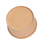 750ml 100 Pieces / Pack Kraft Paper Bowl Disposable Paper Bowl Take Away Lunch Box Round Thickened Soup Bowl Lunch Box