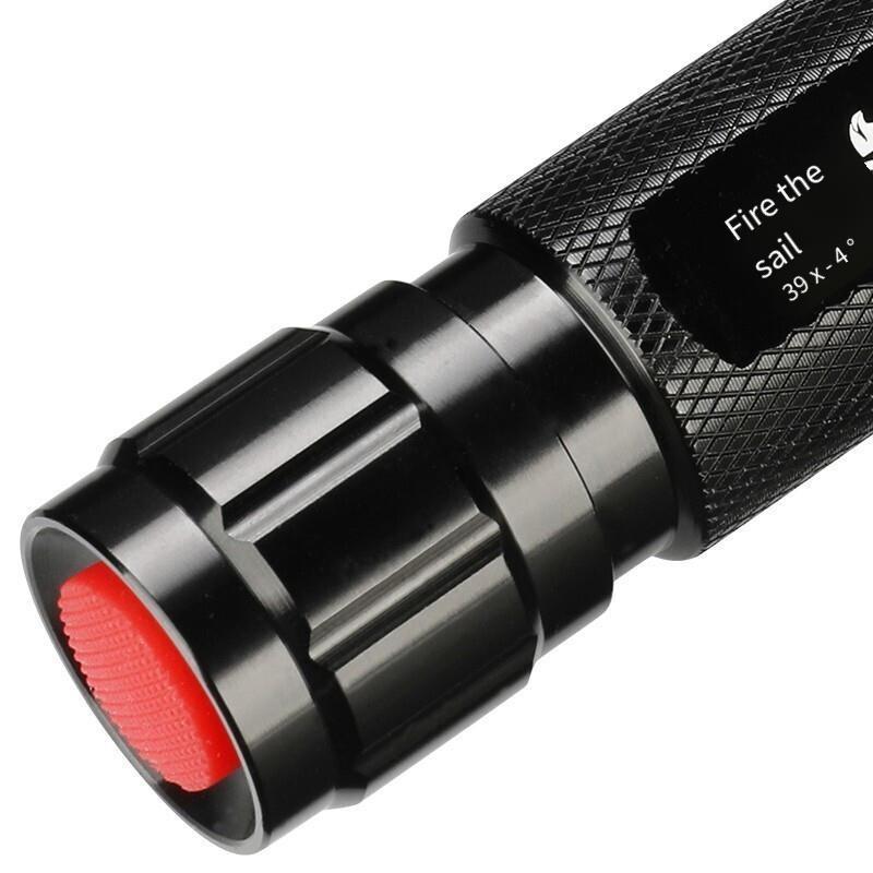 Strong Light Flashlight High Power Five Gear Mini Flashlight Portable Long Range Shooting Customized Black 1 Set