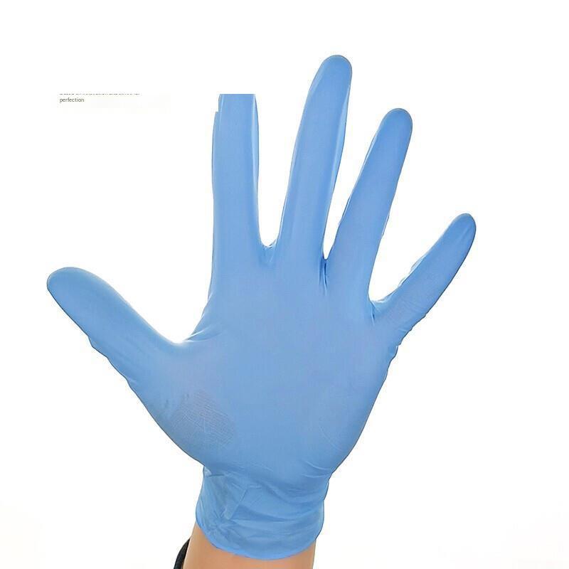 100 Pieces/Box Thickened Disposable Nitrile Gloves Non Powder Laboratory Gloves For Food And Beverage M Blue