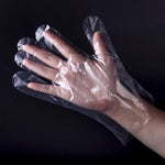 100 Pieces Disposable PE Gloves Thickened Dining And Beauty Household Gloves Transparent Plastic Gloves