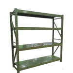 4 Tier Removable Storage Rack Army Green Left And Right Rear Three Side Screening Pulley  2 * 0.6 * 1.8m