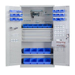 1000 * 500 * 1800mm Inner Three Draw 2 Layer Plate Mesh Heavy Duty Tool Cabinet Gray Hardware Tool Storage Cabinet