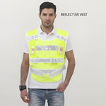 Led Rechargeable Reflective Vest With Flashing Light Safety Vest for Construction Night Working Riding Running