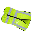 Multi Pocket Construction Safety Reflective Vest With Swallow Tail Pocket Fluorescent Green