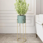 Nordic Iron Flower Rack Storage Flower Rack Indoor Living Room Simple Light Luxury Flower Rack Balcony Green Pineapple Flower Pot Rack Floor Type Blue Small [iron Bucket]