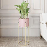 Nordic Iron Flower Rack Storage Flower Rack Indoor Living Room Simple Light Luxury Flower Rack Balcony Green Pineapple Flower Pot Rack Floor Type Blue Small [iron Bucket]