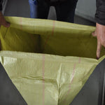 20 Pieces Woven Bag Snake Skin Bag Logistics Woven Bag Flood Control Sandbag 50 * 80cm Earth Yellow Medium Thick Yellow
