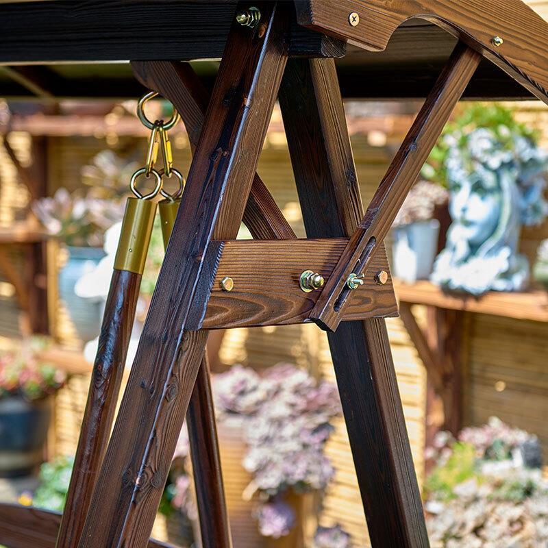 Swing Outdoor Courtyard Solid Wood Rocking Chair Villa; ECVV USA – ECVV.us