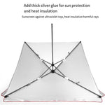 3.0 * 3.0m Sun Umbrella Sunshade Umbrella Stall Commercial Super Large Outdoor Square Umbrella Shed Courtyard Umbrella Anti Pinch Hand Gray