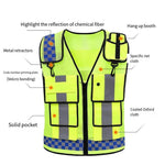 Yellow Reflective Vest Safety Clothing For Traffic Cycling Driver Warning Patrol Coat Breathable Fluorescent Clothing Personal Protection Fluorescent