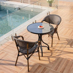 Outdoor Table And Chair Rattan Chair Balcony Table And Chair Three Piece Set Leisure Courtyard Outdoor Tea Table 1 Table 2 Chairs