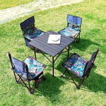 Outdoor Folding Table And Chair Set Courtyard Balcony Portable Picnic Barbecue Camping Table Five Piece Set + Storage Bag