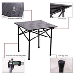 Outdoor Folding Table And Chair Set Courtyard Balcony Portable Picnic Barbecue Camping Table Five Piece Set + Storage Bag