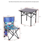 Outdoor Folding Table And Chair Set Courtyard Balcony Portable Picnic Barbecue Camping Table Five Piece Set + Storage Bag