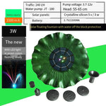 Solar Fountain Lotus Leaf Floating Pool Fountain Fish Pond Aerated Large Lotus Leaf Storage TV Color Lamp 1500 MAH Lithium Battery