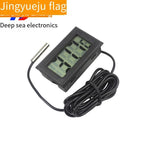 Electronic Thermometer Digital Fish Tank Refrigerator Water Temperature Meter With Waterproof Probe Black
