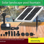 Solar Fountain Fish Tank Filter Nozzle Fish Tank Oxygenation Outdoor Courtyard Garden Rockery Landscape Water Circulation 2w