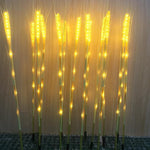 Led Light-emitting Wheat Ear Lamp Rainproof Simulation Rice Outdoor Square Park Lawn Scenery Tourist Attraction Decoration Simulation Golden