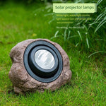 Solar Energy Outdoor Courtyard Landscape Garden Decoration Lawn Simulation Stone Waterproof Led Projection Lamp Made To Imitate Stone Spotlight
