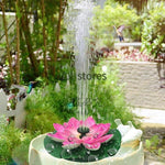 Large Diameter 20cm With Color Light Solar Outdoor Rockery Water Fish Pond Garden Landscape Fountain 9v3w Battery Floating Fountain