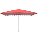 Sunshade Outdoor Stall Strong Big Square Umbrella Business Umbrella Large Ground Stall Sunshade 2.5x2.9 Red Silver Glue (four Bones)