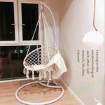 Hanging Orchid Rocking Chair Decoration Hanging Bed Balcony Hanging Basket Chair Cotton Rope Woven Swing Chair