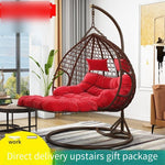 Hanging Chair Household Balcony Basket Rattan Chair Indoor Room Dormitory Swing Rocking Outdoor Double Lazy Hammock European Bird's Nest Drop Chair