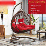 Hanging Chair Household Balcony Basket Rattan Chair Indoor Room Dormitory Swing Rocking Outdoor Double Lazy Hammock European Bird's Nest Drop Chair