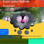 Solar Energy Fish Water Pump Energy Villa Fountain Fountain Waterproof Landscaping And Oxygenation For Villa Courtyard Rockery Fish Pond Tank With Large Lotus Leaf 38cm Storage Battery Type 1000mah