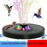 Solar Fountain Landscape Courtyard Fish Pond Rockery Water Floating Sprinkler Outdoor Small Sprinkler Pump 3w Transparent [with Battery + Color Light] (transparent Sprinkler)