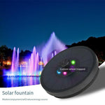 Solar Fountain Landscape Courtyard Fish Pond Rockery Water Floating Sprinkler Outdoor Small Sprinkler Pump 3w Transparent [with Battery + Color Light] (transparent Sprinkler)