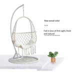 Hanging Chair Net Red Basket Rattan Bedroom Swing Girl Single Room Balcony Orchid Chair Hammock Cradle Chair A Beige Single