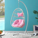 Hanging Chair Net Red Basket Rattan Bedroom Swing Girl Single Family Indoor Balcony Orchid Chair Hammock Cradle Chair A Beige Single Person