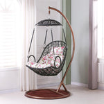 Hall Balcony Hanging Basket Rattan Chair Single Straw Hat Swing Cradle Chair Lazy Leisure Courtyard Chair Pink