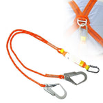 High Altitude Work Safety Belt Double Hook Five Point Full Body Anti Falling Buffer Bag Construction Work Outdoor Construction Protective Labor Protection Articles Full Body Five Point Safety Belt