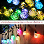 Solar Light String LED Color Ball Lamp Outdoor Waterproof Festival Atmosphere Balcony Decorative Lamp Sky Star Color Lamp Flashing Lamp String Lamp