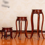 Solid Wood Flower Rack Living Room Pot Landing Chinese Indoor Multi-storey Living Room Simple Modern European Storage Rack Type A - Flowers And Plants Chestnut (diameter 30 * Height 30 Cm)